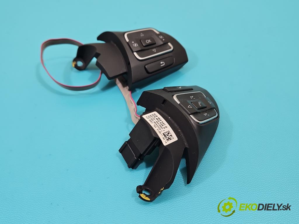 Vw Passat B7 2010-2014 2.0 tdi 140 HP manual 103 kW 1968 cm3 4- prepínač multifunkční: řízení: 3C8959537D (Prepínacie páčky pod volantom)