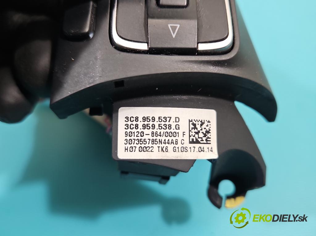 Vw Passat B7 2010-2014 2.0 tdi 140 HP manual 103 kW 1968 cm3 4- prepínač multifunkční: řízení: 3C8959537D (Prepínacie páčky pod volantom)