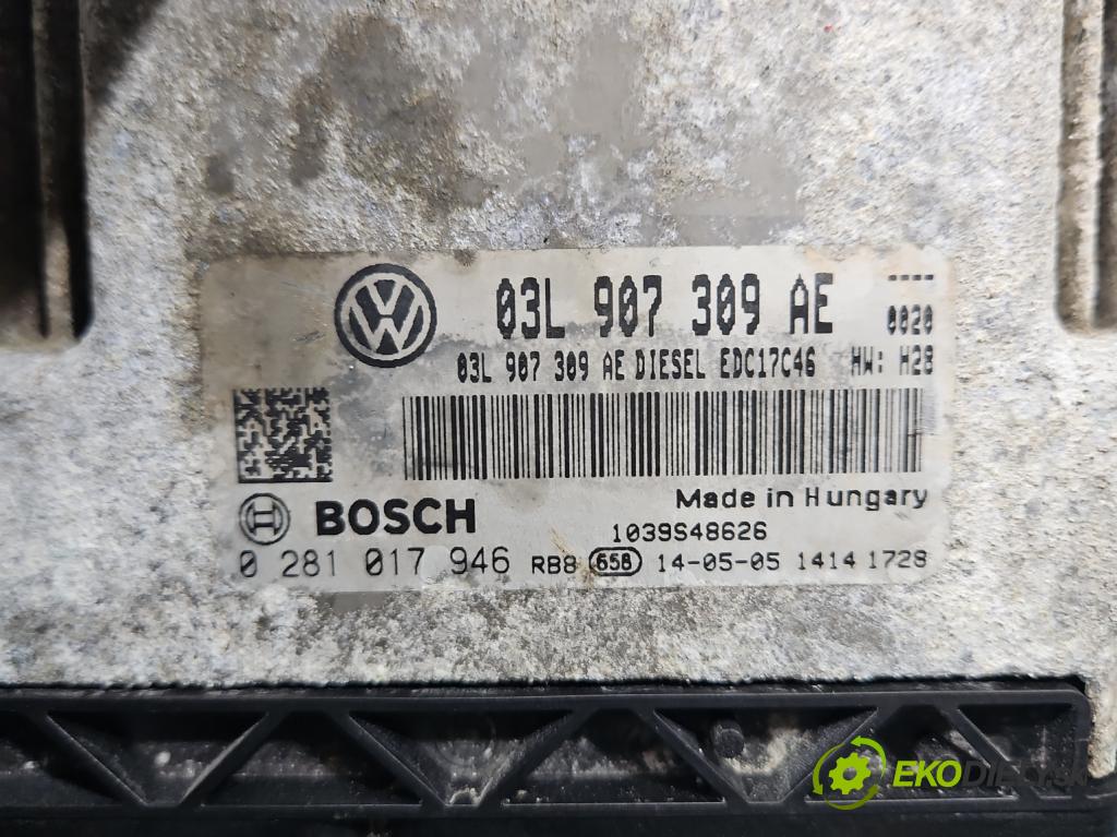 Vw Passat B7 2010-2014 2.0 tdi 140 hp manual 103 kW 1968 cm3 4- řídící jednotka motoru 0281017946