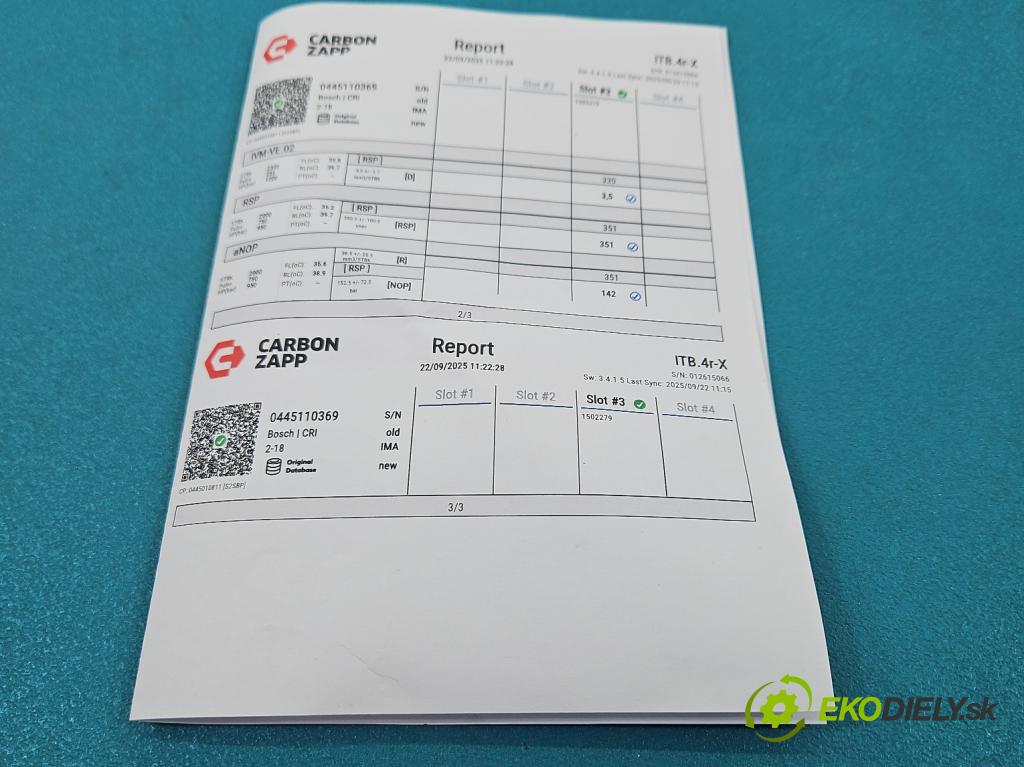 Vw Passat B7 2010-2014 2.0 tdi 140 HP manual 103 kW 1968 cm3 4- vstrek 0445110369 (Vstrekovač paliva)