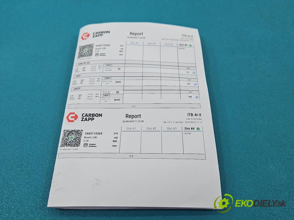 Vw Passat B7 2010-2014 2.0 tdi 140 HP manual 103 kW 1968 cm3 4- vstrek 0445110369 (Vstrekovač paliva)