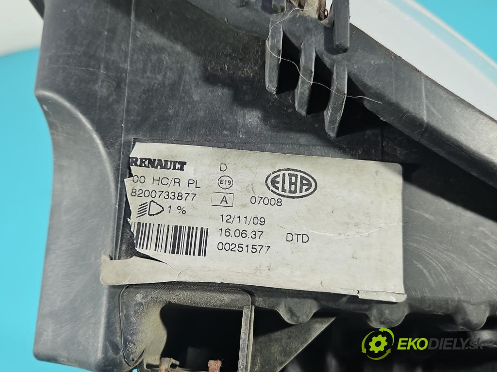 Dacia Sandero I 2008-2012 1.4 8V (714)) 75 HP manual 55 kW 1390 cm3 5- Reflektor: pravý 8200733877 (Svetlo predné pravé)