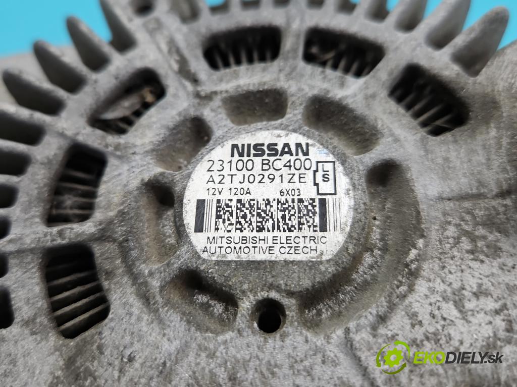 Nissan Note I 2006-2012 1.6 16V 110 HP manual 81 kW 1598 cm3 5- Alternator 23100BC400 (Alternátor)