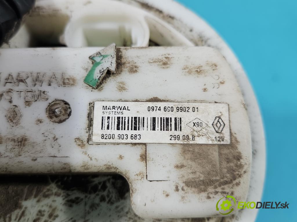 Dacia Sandero I 2008-2012 1.4 8V 75 hp manual 55 kW 1390 cm3 5- čerpadlo paliva 0974690990201