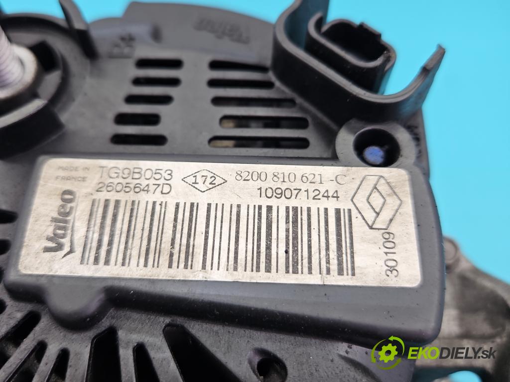 Dacia Sandero I 2008-2012 1.4 8V 75 HP manual 55 kW 1390 cm3 5- Alternator 8200810621C (Alternátor)
