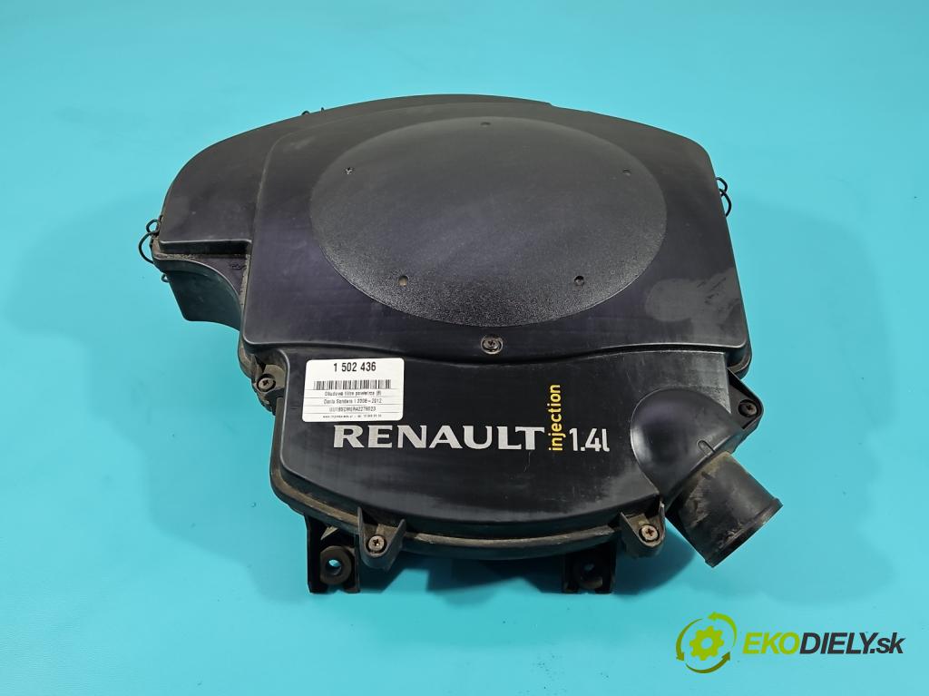 Dacia Sandero I 2008-2012 1.4 8V (714)) 75 hp manual 55 kW 1390 cm3 5- obal filtra vzduchu 8200861226 (Kryt vzduchového filtru)