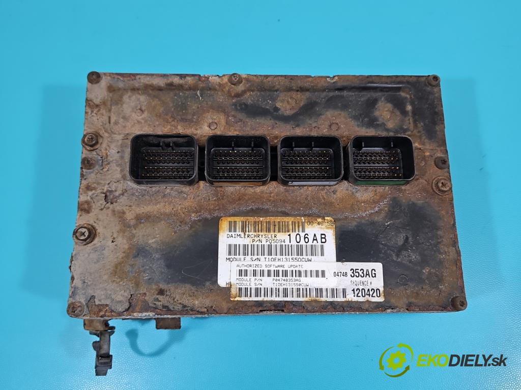 Chrysler Pacifica 3.5 V6 automatic 183 kW 3518 cm3 5- řídící jednotka motoru P05094106AB