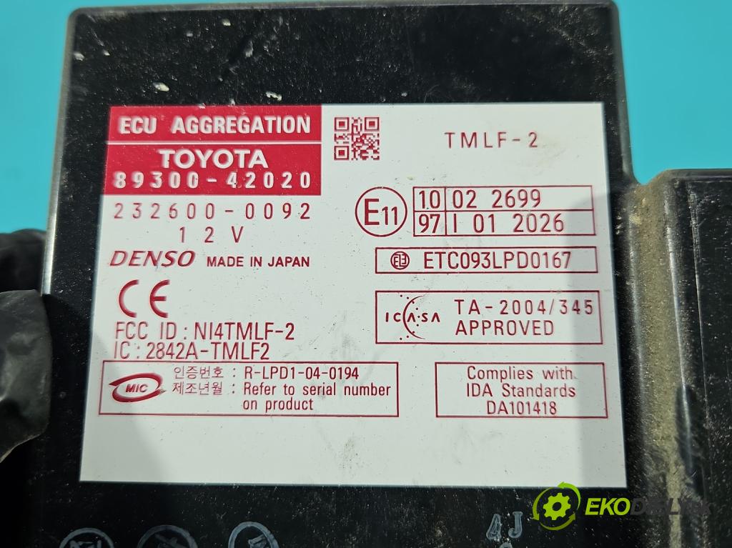 Toyota Rav4 III 2005-2012 2.2 D-CAT 177 HP manual 130 kW 2231 cm3 5- riadiaca jednotka motora 89661-42C01