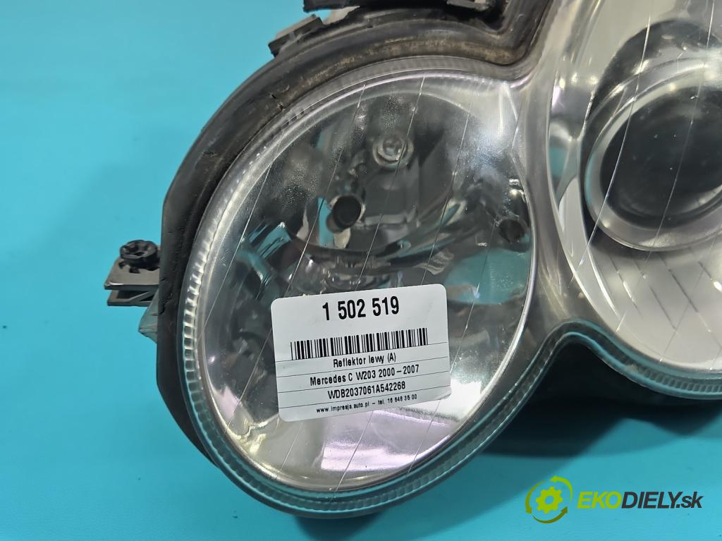 Mercedes C W203 2000-2007 2.2 cdi 143 HP automatic 105 kW 2148 cm3 3- Reflektor: ľavý  (Kľučka dverí ostatné)