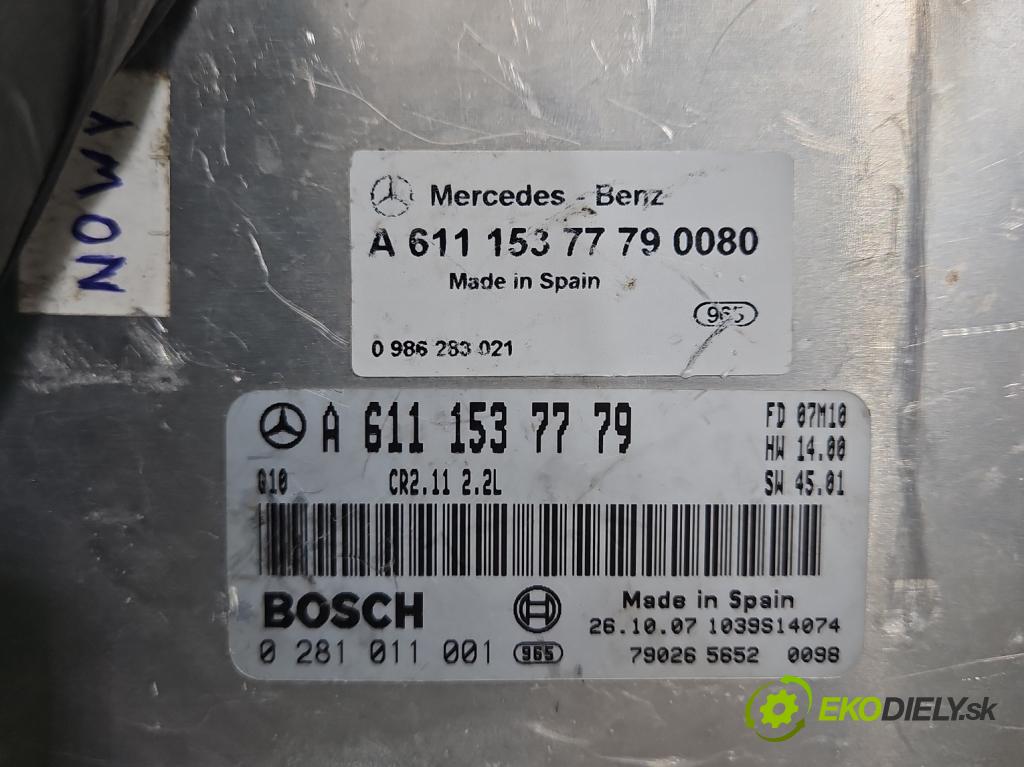 Mercedes C W203 2000-2007 2.2 cdi 143 HP automatic 105 kW 2148 cm3 3- riadiaca jednotka motora A6111537779