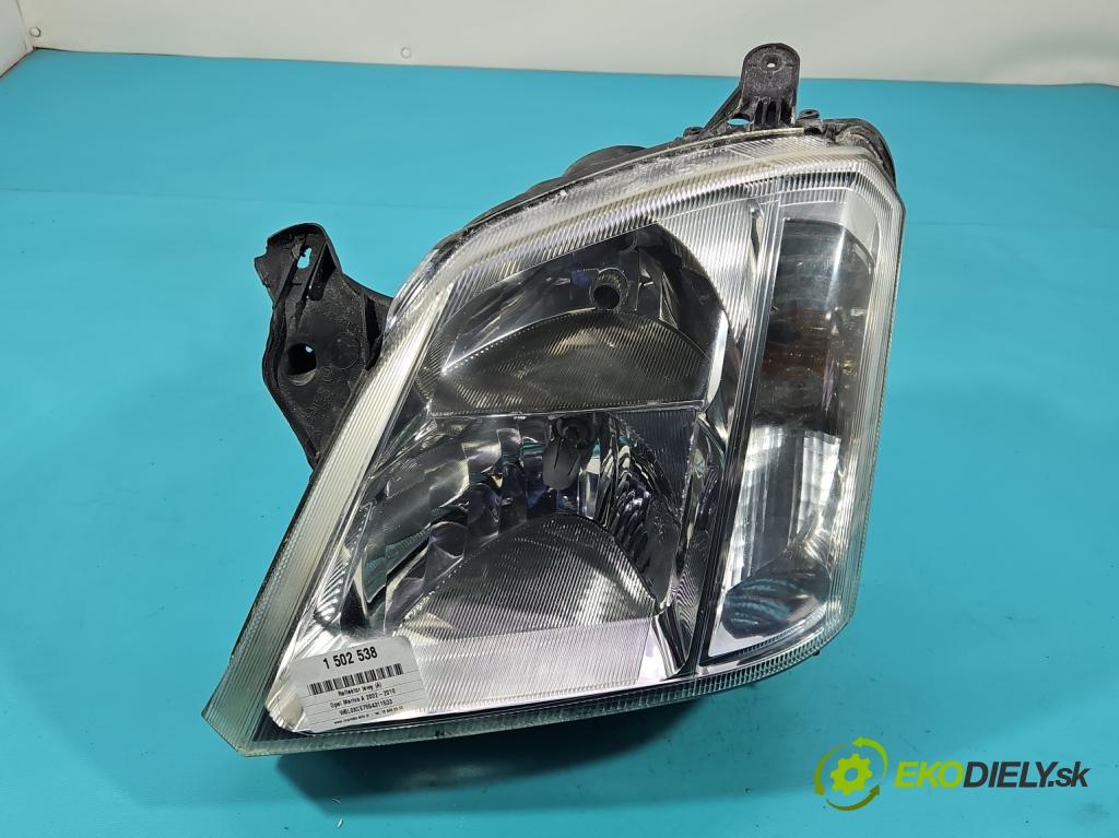 Opel Meriva A 2002-2010 1.8 16V 125 HP manual 92 kW 1796 cm3 5- Reflektor: ľavý  (Kľučka dverí ostatné)