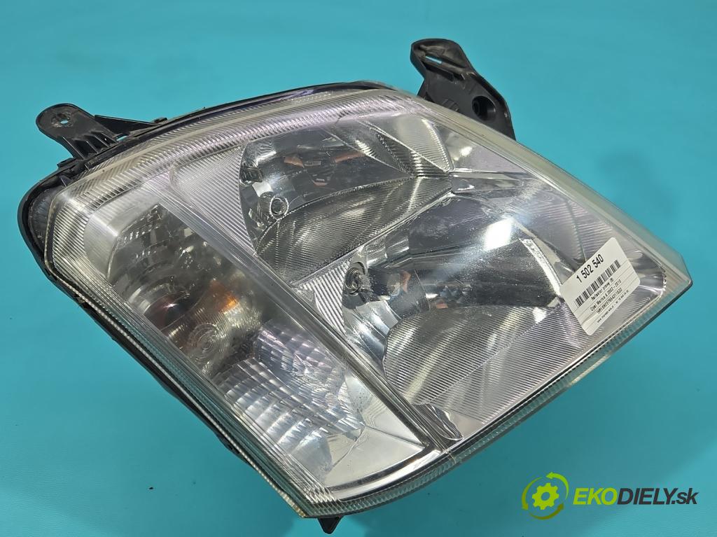Opel Meriva A 2002-2010 1.8 16V 125 HP manual 92 kW 1796 cm3 5- Reflektor: pravý  (Svetlo predné pravé)