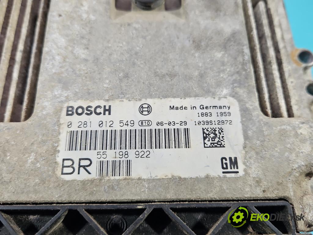 Opel Zafira B 2005-2014 1.9 cdti 150 hp manual 110 kW 1910 cm3 5- řídící jednotka motoru 0281012549