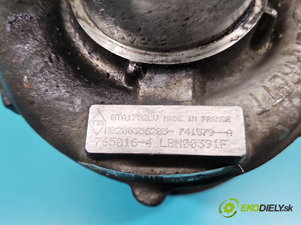 Renault Espace IV 2003-2014 2.0 dci 173KM manual 127 kW 1995 cm3 5- Turbodmychadlo 765016-4 (Kompletní turbodmychadlo)