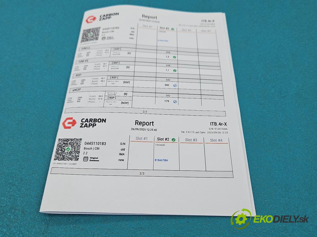 Opel Corsa C 2000-2006 1.3 cdti 69KM manual 51 kW 1248 cm3 3- vstrek 0445110183 (Vstrekovač paliva)