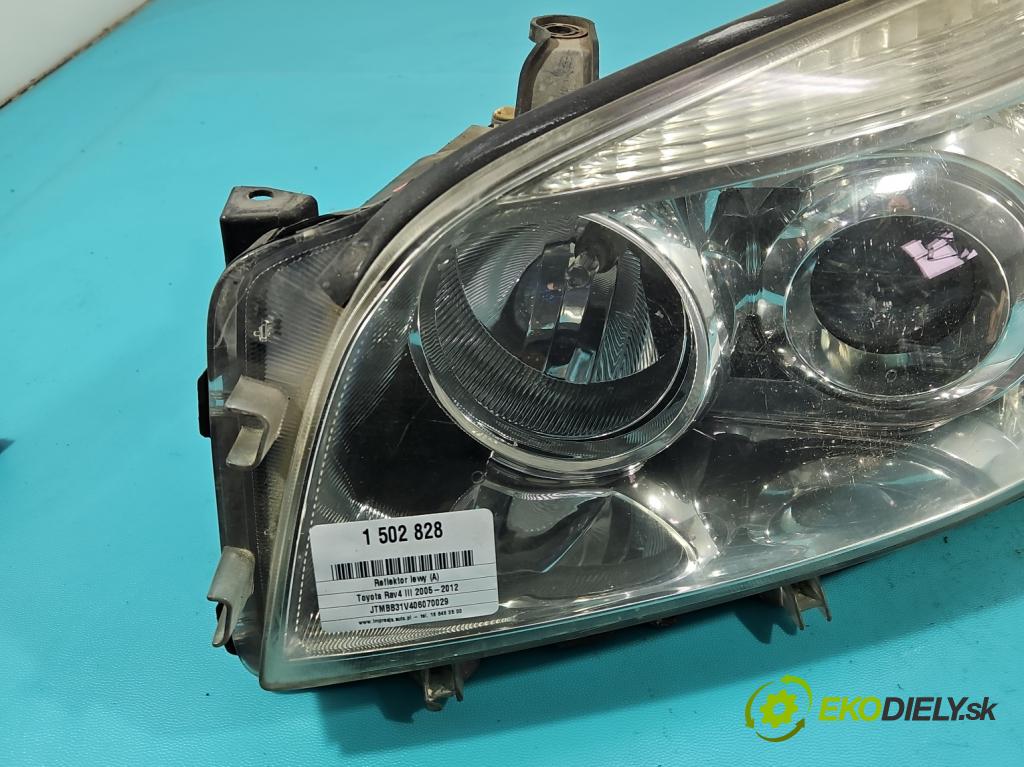 Toyota Rav4 III 2005-2012 2.2 D-CAT 177 HP manual 130 kW 2231 cm3 5- Reflektor: ľavý  (Kľučka dverí ostatné)