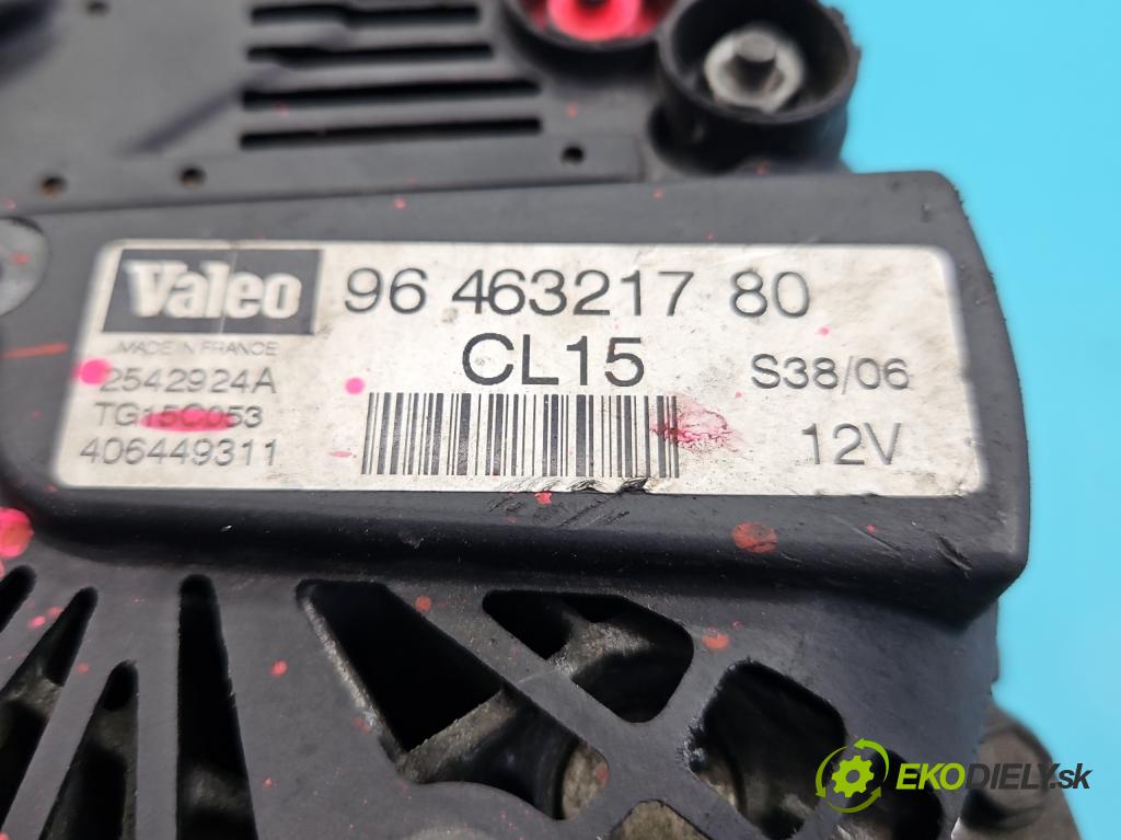 Peugeot 607 2.2 16V 163 HP manual 120 kW 2231 cm3 4- Alternator 9646321780 (Alternátor)