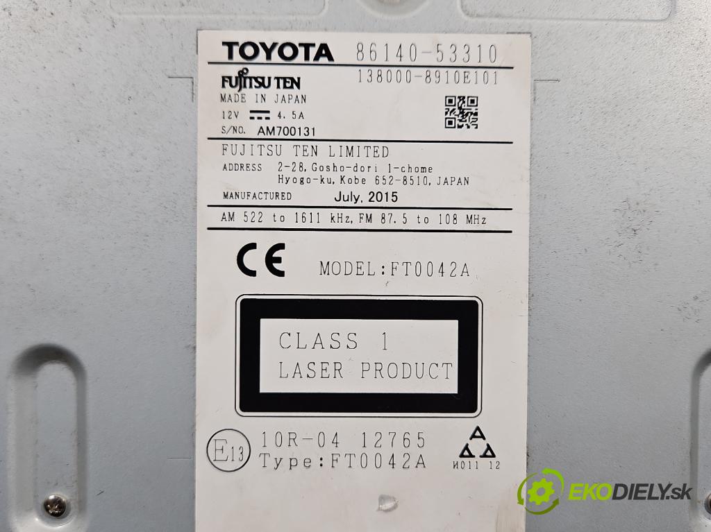 Lexus IS III 2014-2025 2.5 vvti 181KM automatic 133 kW 2494 cm3 4- Radio originál 86140-53310