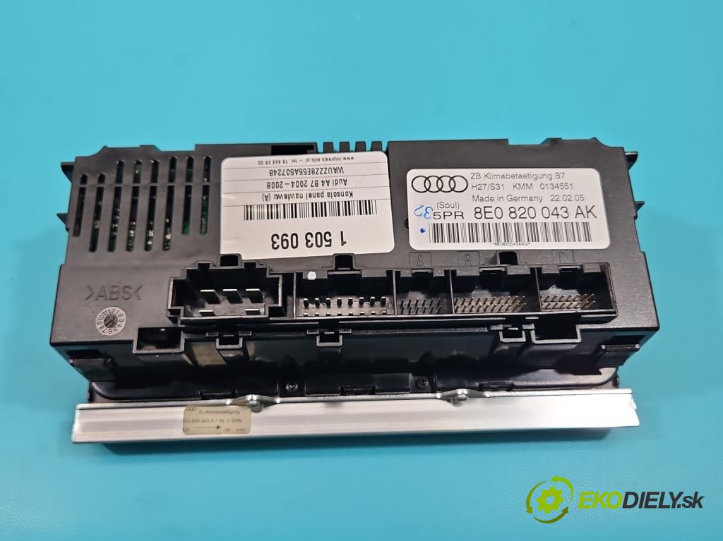 Audi A4 B7 2004-2008 2.0 tdi 140 hp manual 103 kW 1968 cm3 5- palubní deska panel topení 8E0820043AK