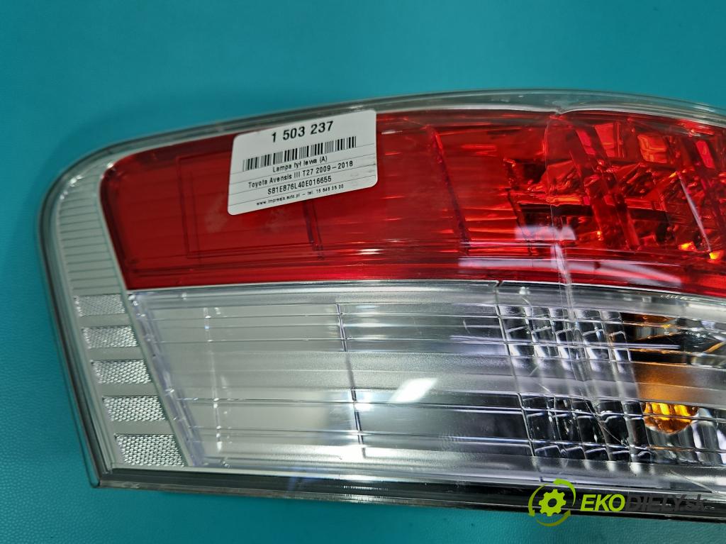 Toyota Avensis III T27 2009-2018 2.2 D-CAT 150 hp automatic 110 kW 2231 cm3 5- světlo zadní levé 895035572595 (Klika dveří ostatní)