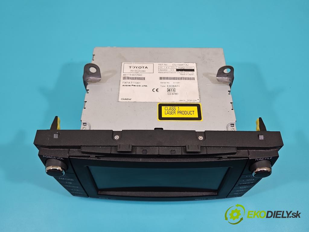 Toyota Avensis III T27 2009-2018 2.2 D-CAT 150 HP automatic 110 kW 2231 cm3 5- Radio originál 86113-60V640