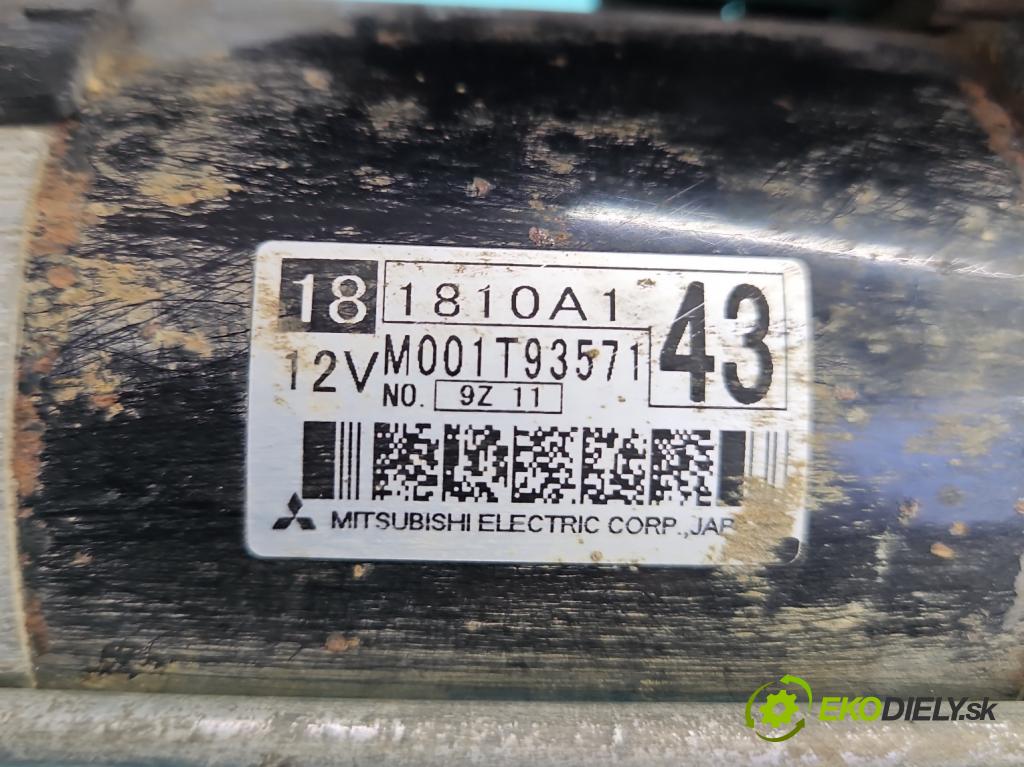 Mitsubishi Outlander II 2006-2013 2.0 DI-D 140 HP manual 103 kW 1968 cm3 5- štartér M001T93571 (Štartér)