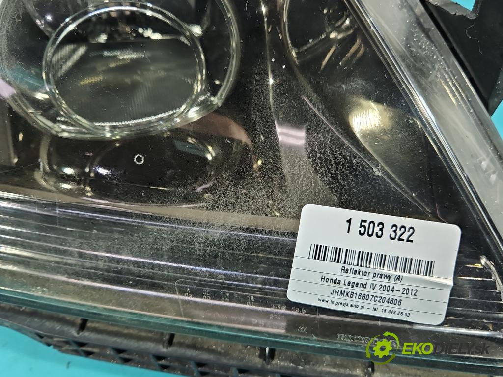 Honda Legend IV 2004-2012 3.5 V6 295HP automatic 217 kW 3471 cm3 4- Reflektor: pravý  (Svetlo predné pravé)