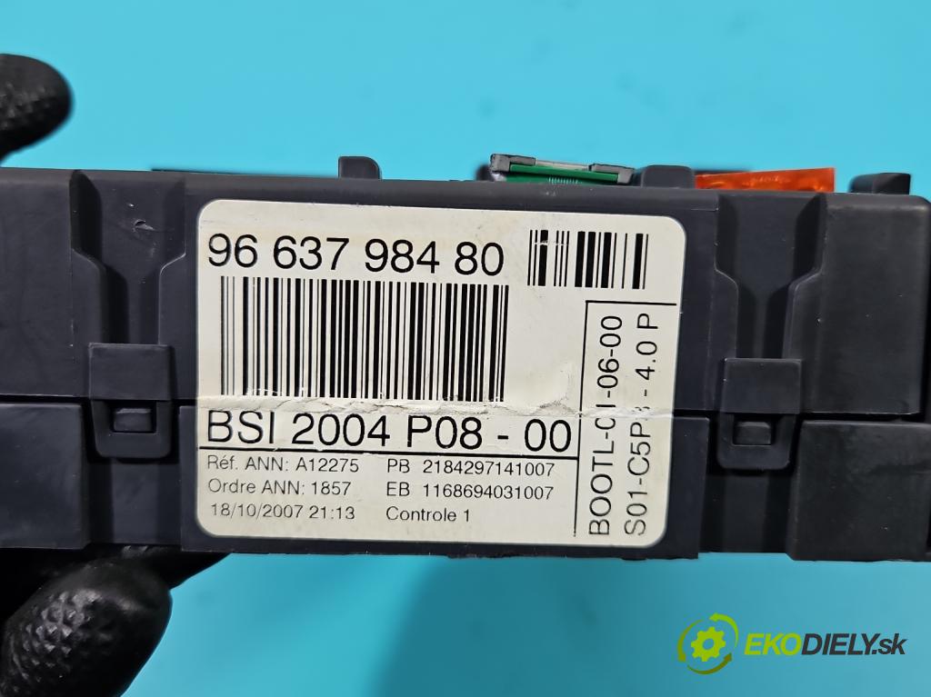Citroen C8 2002-2014 2.0 hdi 136hp manual 100 kW 1997 cm3 5- řídící jednotka 9663798480