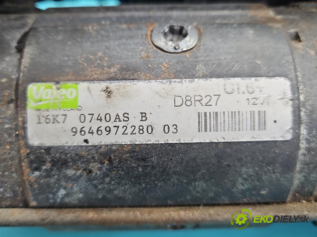 Citroen C8 2002-2014 2.0 hdi 136 HP manual 100 kW 1997 cm3 5- štartér 9646972280 (Štartér)