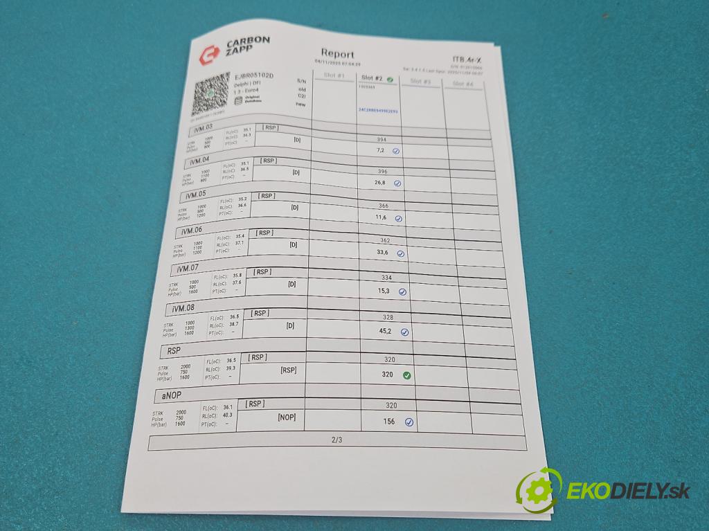 Renault Modus 1.5 dci 86 hp manual 63 kW 1461 cm3 5- vstřikovač EJBR05102D (Vstřikovač paliva)