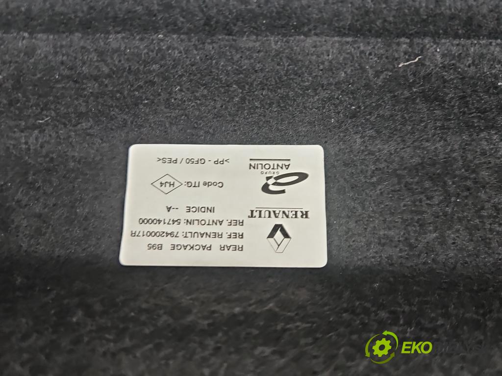 Renault Megane III 2008-2016 1.5 dci 110 HP manual 81 kW 1461 cm3 5- zadná 794200017R (Pláto kufra)