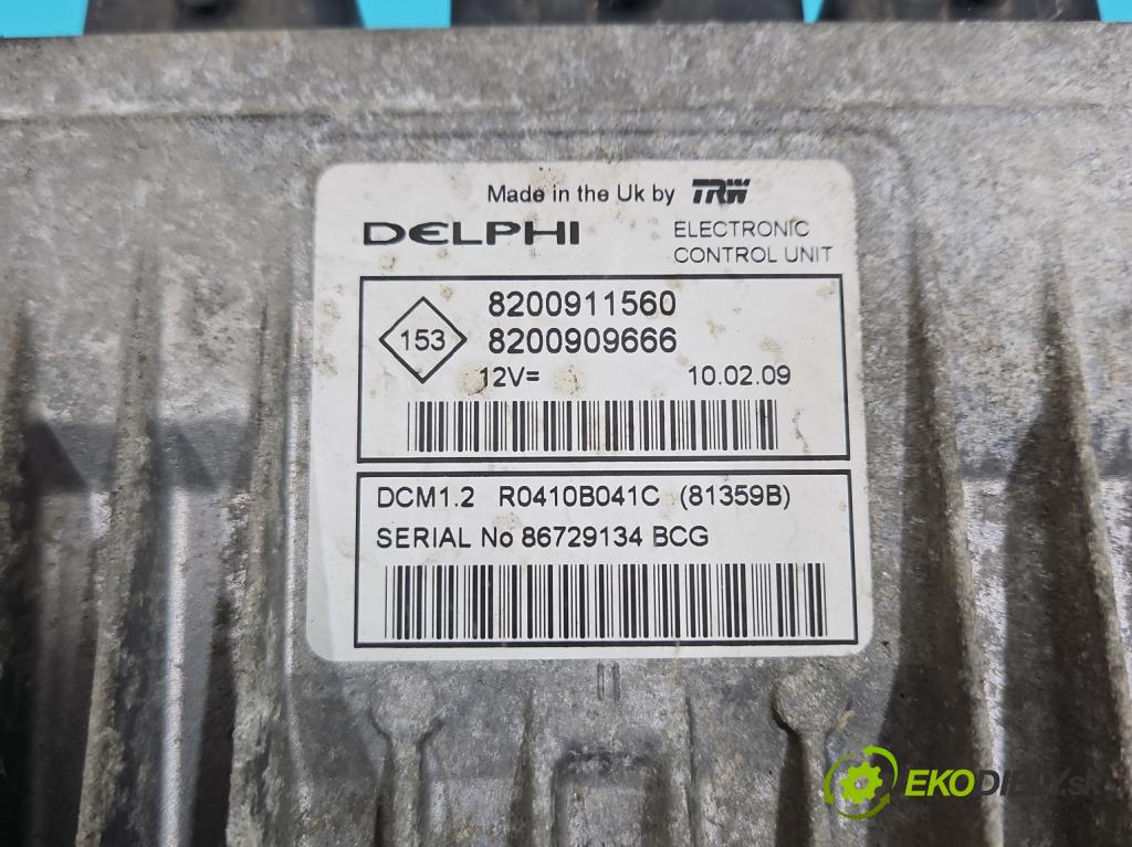Renault Modus 1.5 dci 86 hp manual 63 kW 1461 cm3 5- řídící jednotka motoru 8200911560