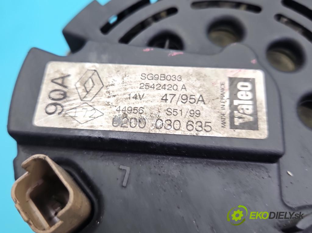 Renault Scenic I 1996-2003 2.0 16V 139 HP manual 102 kW 1998 cm3 5- Alternator 8200030635 (Alternátor)