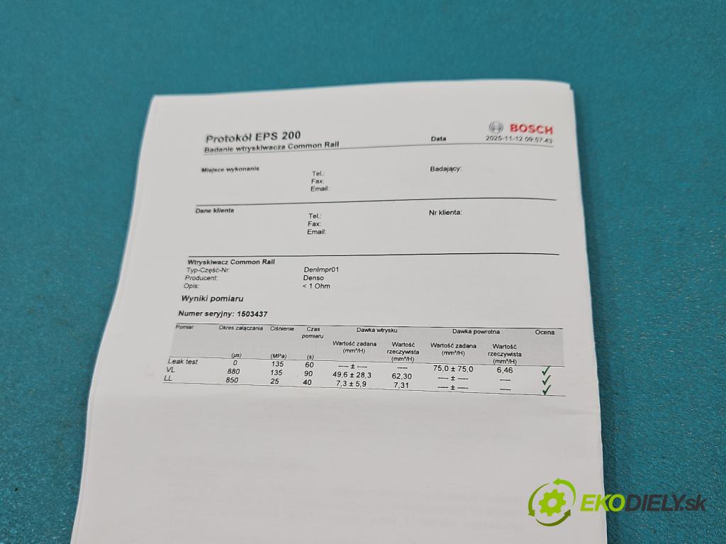 Mazda 5  2005-2010 2.0 citd 110 HP manual 81 kW 1998 cm3 5- vstrek RF7J 13H50 (Vstrekovač paliva)