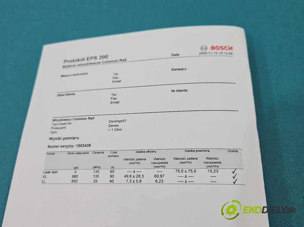 Mazda 5  2005-2010 2.0 citd 110 HP manual 81 kW 1998 cm3 5- vstrek RF7J 13H50 (Vstrekovač paliva)