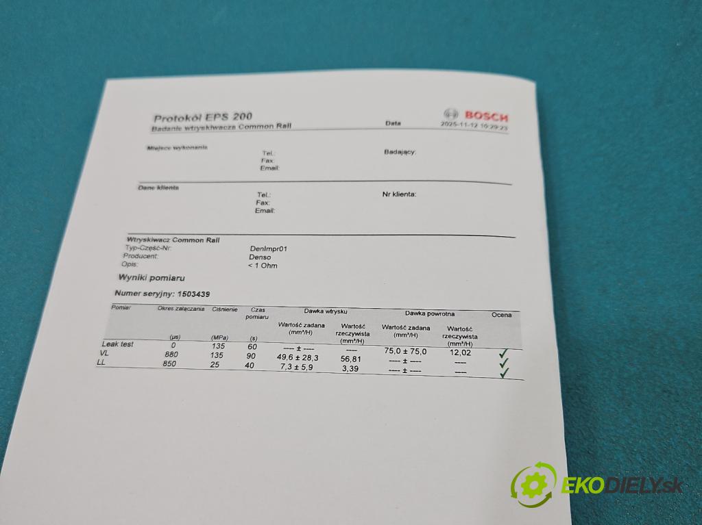 Mazda 5  2005-2010 2.0 citd 110 HP manual 81 kW 1998 cm3 5- vstrek RF7J 13H50 (Vstrekovač paliva)