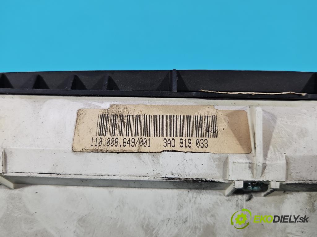 Vw Passat B4 1993-1997 1.8 90 HP manual 66 kW 1781 cm3 5- prístrojovka/ budíky 3A0919033 (Prístrojová doska)