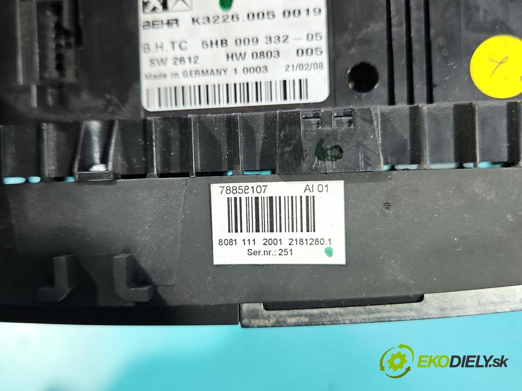 Citroen C5 II 2008-2017 2.0 hdi 136hp manual 100 kW 1997 cm3 5- palubní deska panel topení 96829415ZD