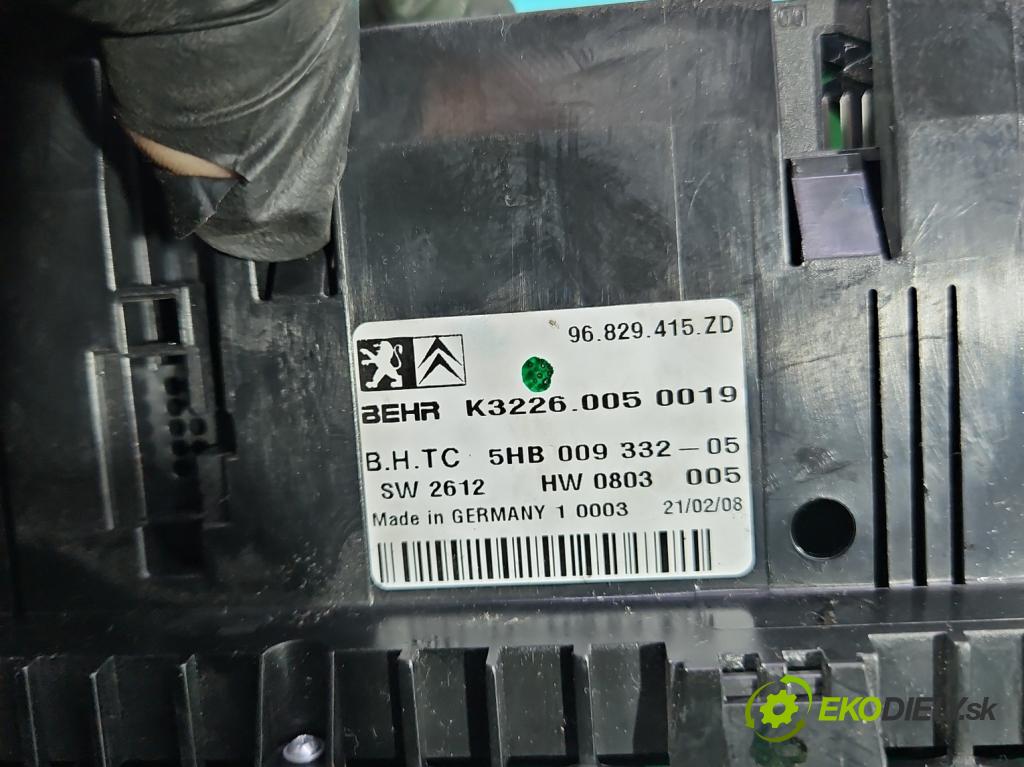 Citroen C5 II 2008-2017 2.0 hdi 136hp manual 100 kW 1997 cm3 5- palubní deska panel topení 96829415ZD
