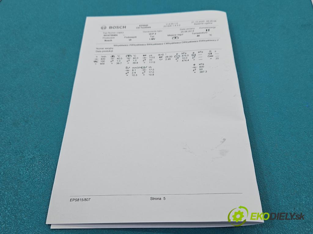 Audi A4 B7 2004-2008 2.0 tdi 140 HP manual 103 kW 1968 cm3 5- vstrekovacie čerpadlo 0414720404 (Vstrekovač paliva)