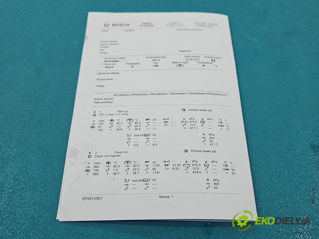 Audi A4 B7 2004-2008 2.0 tdi 140 HP manual 103 kW 1968 cm3 5- vstrekovacie čerpadlo 0414720404 (Vstrekovač paliva)