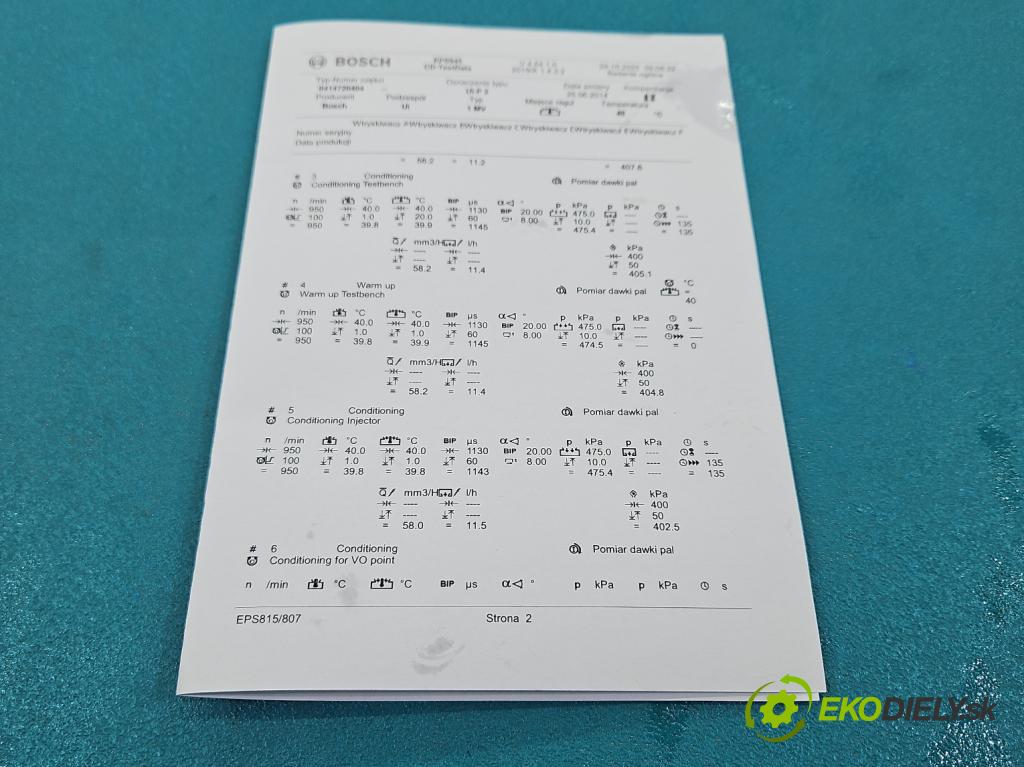 Audi A4 B7 2004-2008 2.0 tdi 140 HP manual 103 kW 1968 cm3 5- vstrekovacie čerpadlo 0414720404 (Vstrekovač paliva)