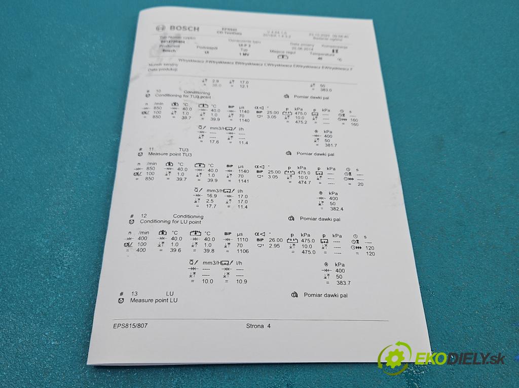 Audi A4 B7 2004-2008 2.0 tdi 140 HP manual 103 kW 1968 cm3 5- vstrekovacie čerpadlo 0414720404 (Vstrekovač paliva)