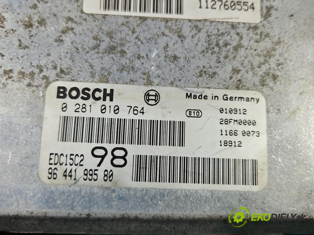 Fiat Ulysse II 2002-2010 2.0 jtd 109 HP manual 80 kW 1997 cm3 5- riadiaca jednotka motora 0281010764