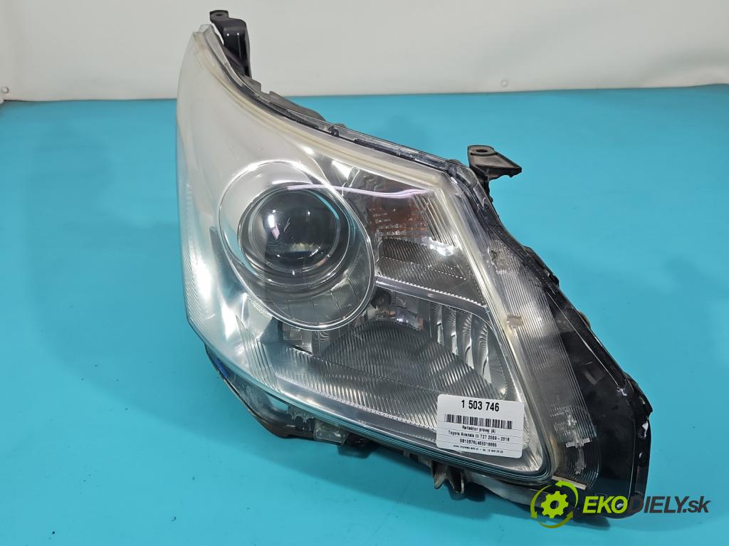 Toyota Avensis III T27 2009-2018 2.2 D-CAT 150 HP automatic 110 kW 2231 cm3 5- Reflektor: pravý H279HR-AE (Svetlo predné pravé)