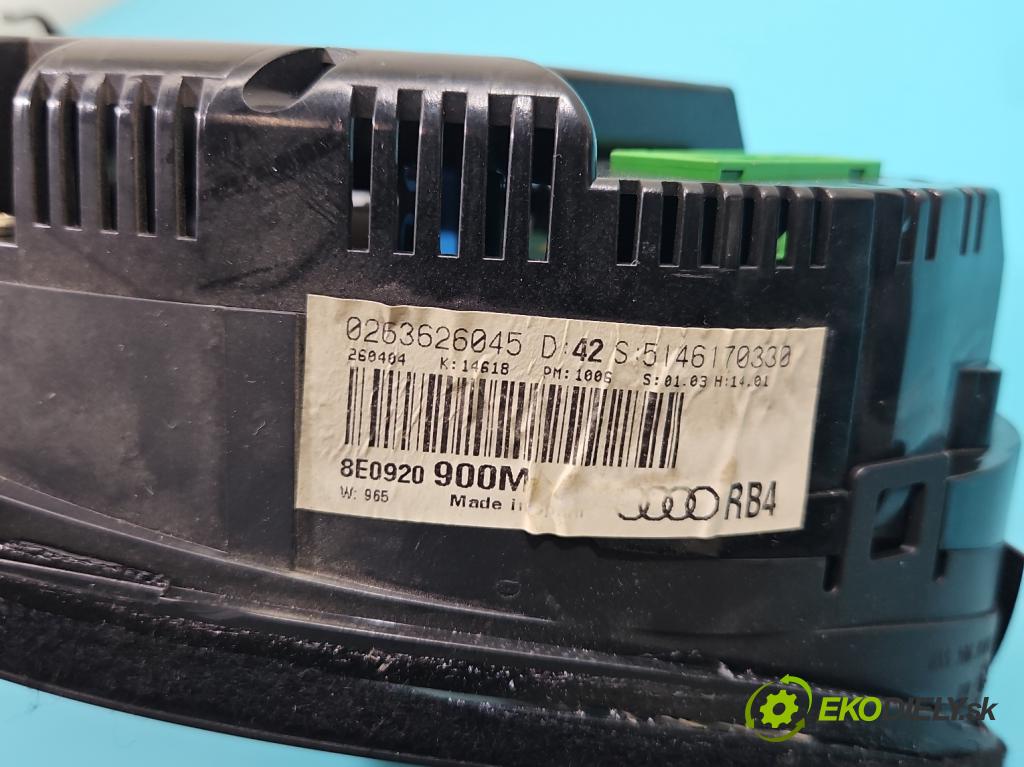 Audi A4 B6 2000-2004 1.9 tdi 101 HP manual 74 kW 1896 cm3 4- prístrojovka/ budíky 8E0920900M (Prístrojová doska)