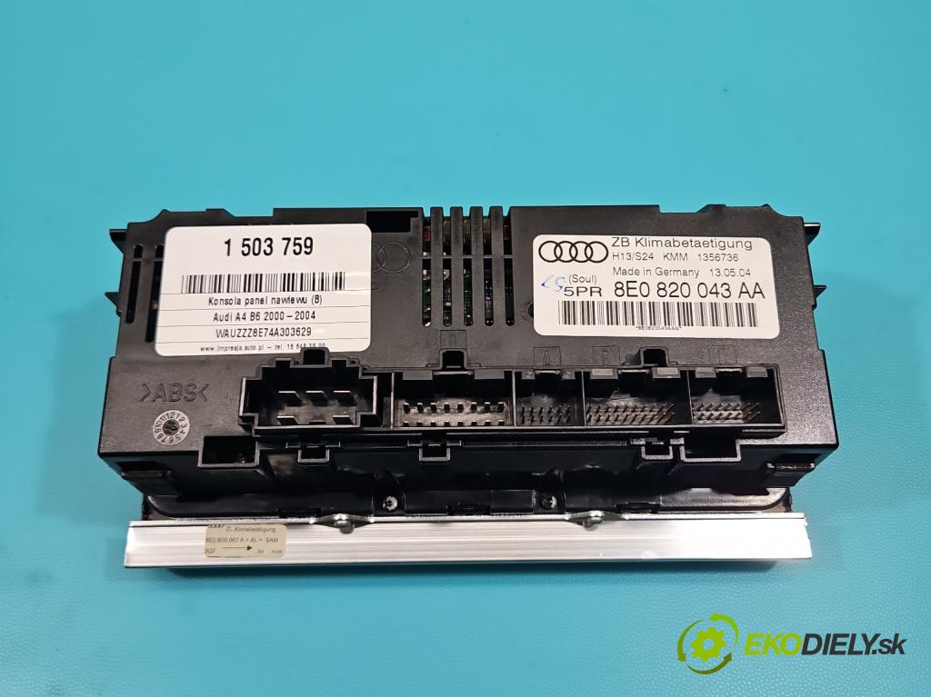 Audi A4 B6 2000-2004 1.9 tdi 101 hp manual 74 kW 1896 cm3 4- palubní deska panel topení 8E0820043AA