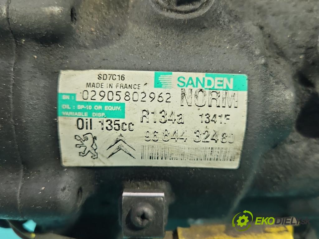 Peugeot 3008 I 2009-2016 1.6 hdi 109 HP manual 80 kW 1560 cm3 5- Kompresor: klimatizácie 9684432480 (Kompresor klimatizácie)