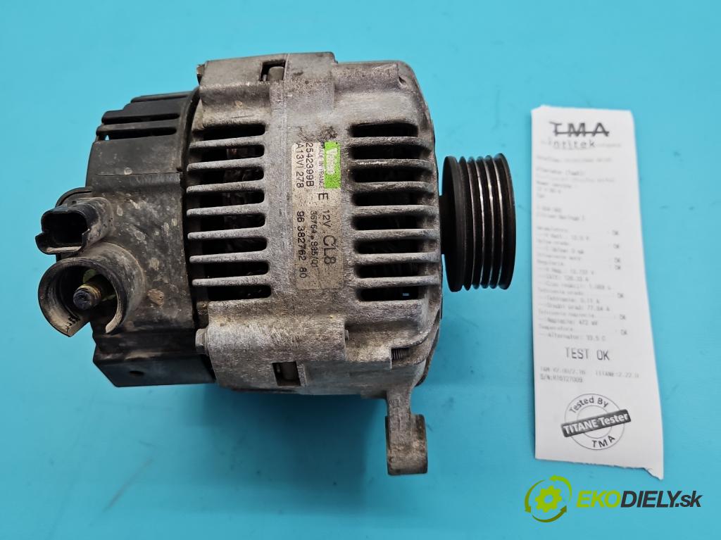 Citroen Berlingo I 1996-2008 1.6 16V 109 HP manual 80 kW 1587 cm3 5- Alternator 9638276280 (Alternátor)