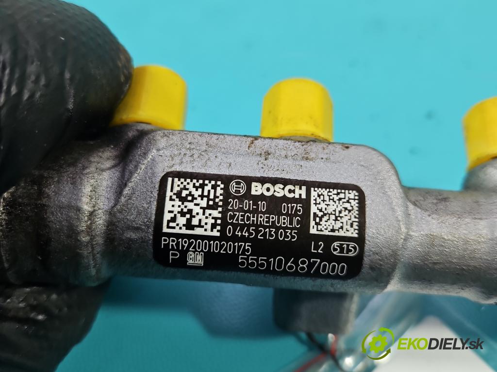 Opel Astra V  2015-2022 1.5 cdti 122 HP manual 90 kW 1496 cm3 5- lišta vstrekovacia 0281006034 (Vstrekovacia lišta)